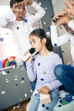 Lalarma Bluetooth-højttaler med Trådløs Mikrofon, Rose