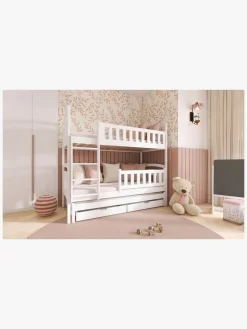 Lano Meble BLANKA Tribbelkøjeseng 90x200, Hvid