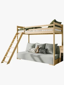 Lano Meble SOFINO Højseng i Fyrretræ med Sofa 90x200/140x200, Graphite/Zoom