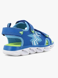 Leaf Filipstad  Blinkende Sandaler, Blue/Lime