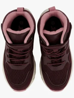 Leaf Karlstad WP  Fleece-forede Sneakers, Burgundy