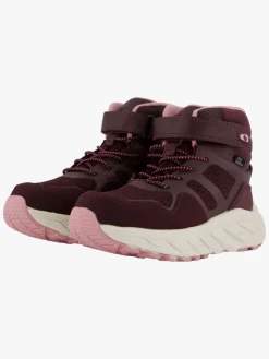 Leaf Karlstad WP  Fleece-forede Sneakers, Burgundy