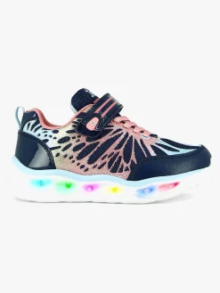 Leaf Malmen Blinkende Sneakers, Navy/Pink