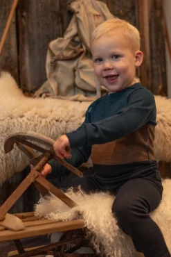 Lindberg Bamboo Merino Skiundertøj, Blue/Navy