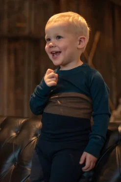 Lindberg Bamboo Merino Skiundertøj, Blue/Navy