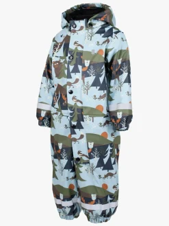 Lindberg Lekhyttan Foret Regndragt, Light Blue/Brown