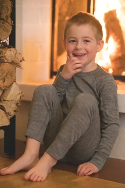 Lindberg Rib Merino Skiundertøj Merinould, Grey Melange