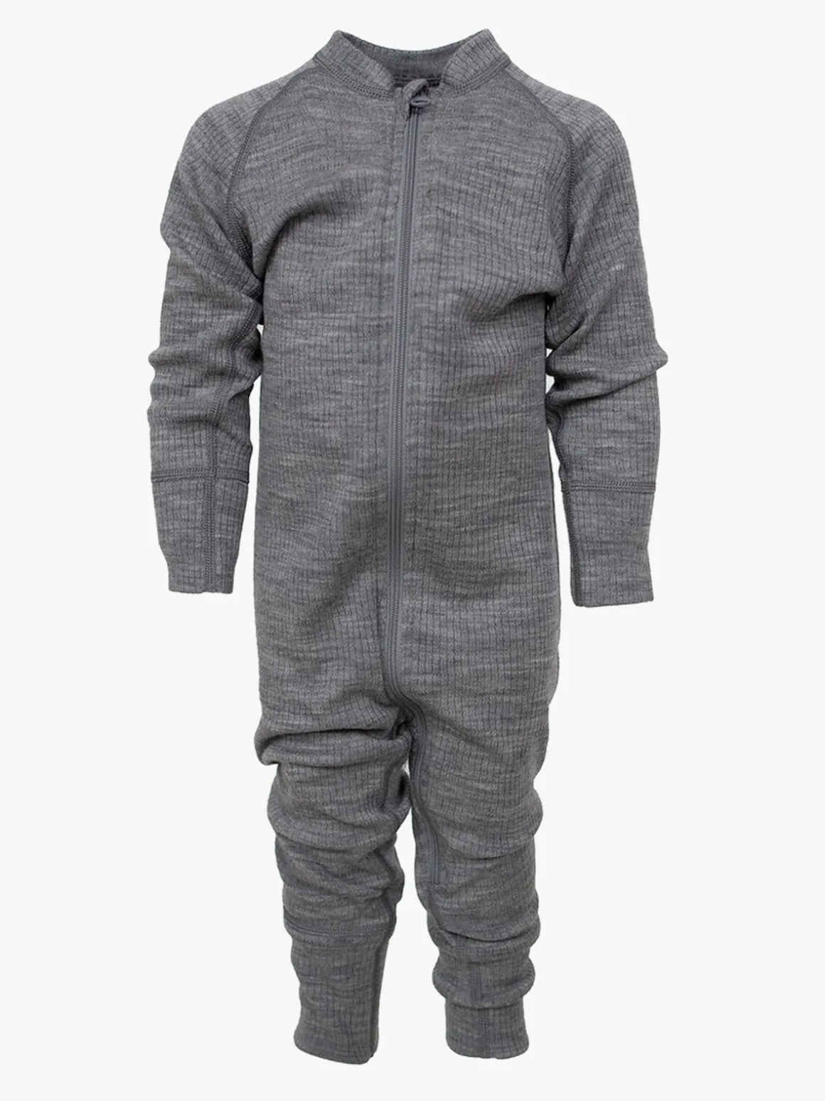 Lindberg Rib Merino Termoundertøjs-heldragt Merinould, Grey Melange