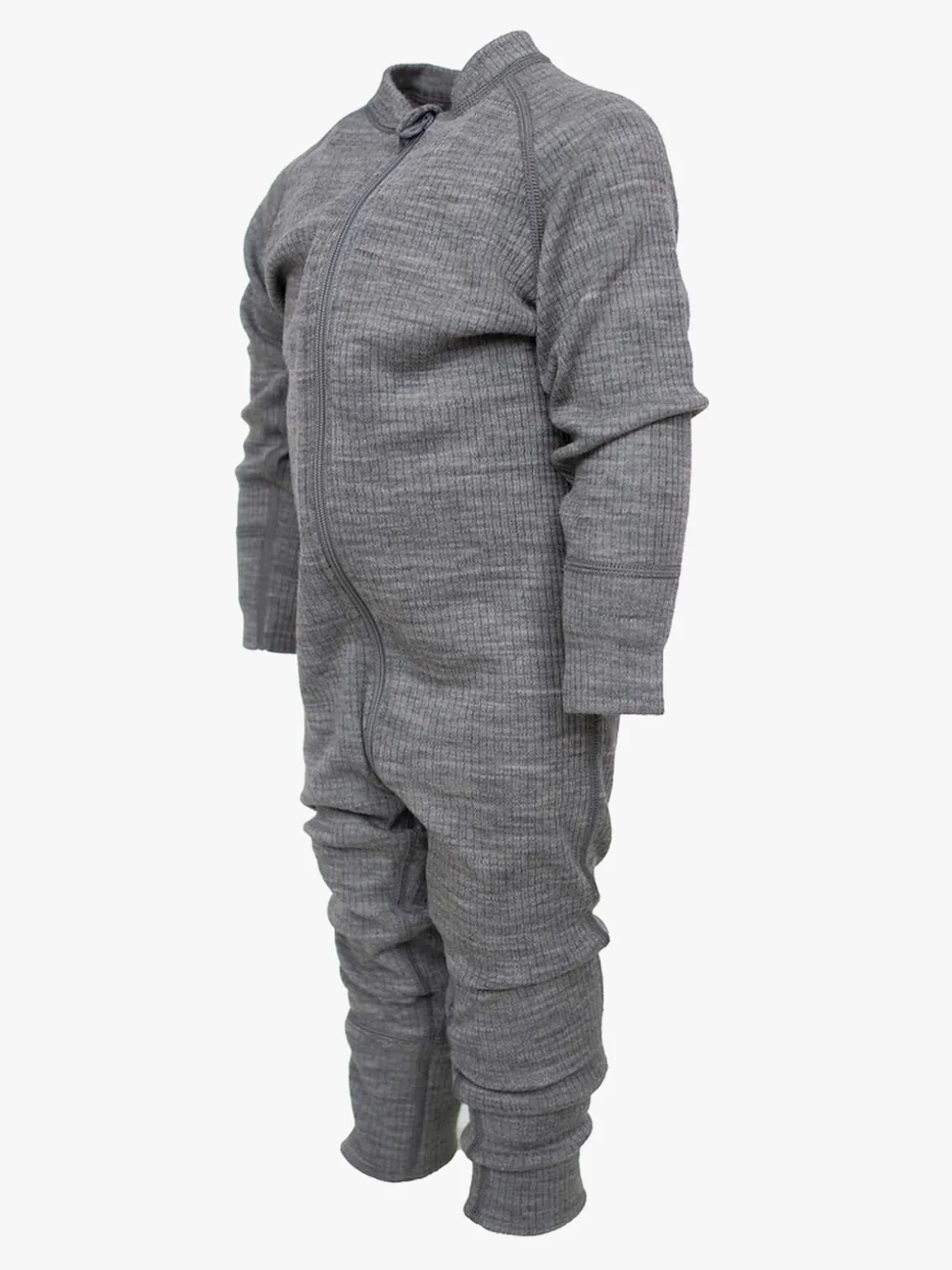 Lindberg Rib Merino Termoundertøjs-heldragt Merinould, Grey Melange