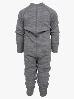 Lindberg Rib Merino Termoundertøjs-heldragt Merinould, Grey Melange