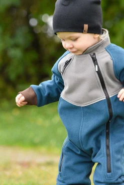 Lindberg Stormy Vindtæt Fleecedragt, Grå/Mørkeblå