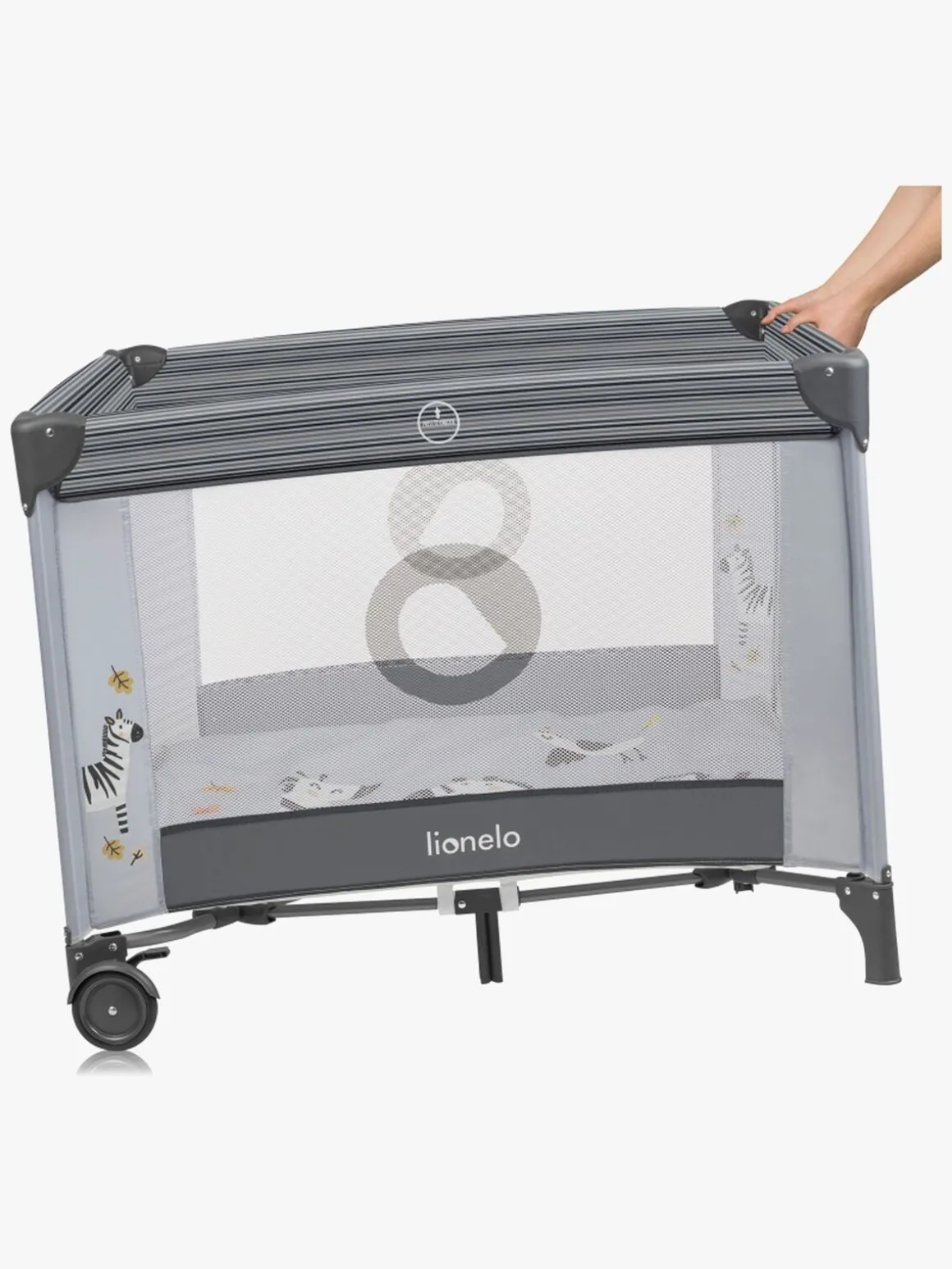 Lionelo BONNIE Kravlegård til Barn & Baby, Grey Stone