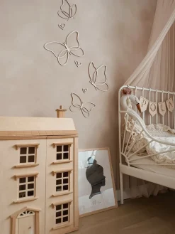 lis wycina Butterflies Vægdekoration Træ