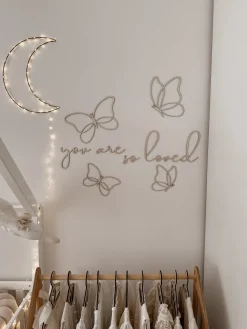 lis wycina You Are So Loved 3 Vægdekoration Sommerfugle