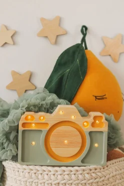 Little Lights Lampe Kamera, Grøn/Gul