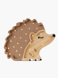 Little Lights Lampe Pindsvin, Træ/Cappucino