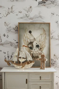 Little Lights Lampe Skib, Pirate Brown