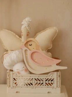 Little Lights Mini Lampe Fugl, Strawberry Cream