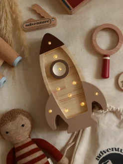 Little Lights Mini Lampe Rumraket, Cappucino