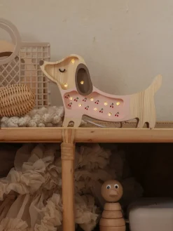 Little Lights Mini Lampe Hundehvalp, Pink