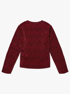 Luca & Lola Elettra Langærmet Top, Red Leopard