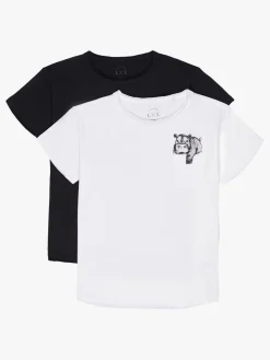 Luca & Lola Ettore T-Shirt 2-pak, White/Black