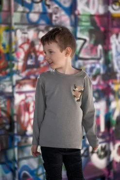 Luca & Lola Piero Langærmet T-Shirt, Khaki