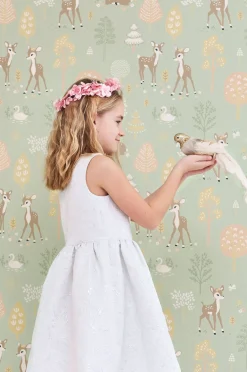 Majvillan Tapet Golden Woods, Dusty Green