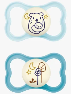 MAM Air Night Silikone Sutter 6-16m, Blå