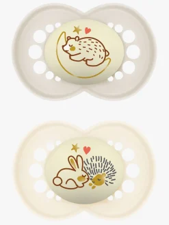 MAM Original Night Silikone Sutter 2-pak 6-16m, Neutral