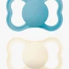 MAM Supreme Silikone Sutter 6-16m 2-pak, Blå/Neutral