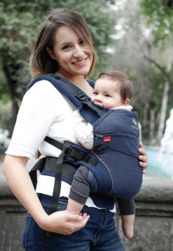 Manduca XT Cotton Bæresele, Denimblue-Toffee