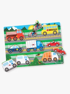 Melissa & Doug Knoppuslespil Af Træ Transportmidler 8 Dele
