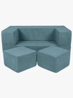 Meowbaby Play Aesthetic Cube  Bygbar Sofa, Turkis