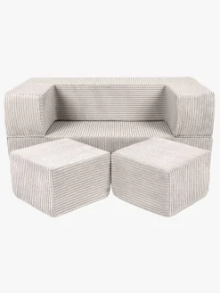 Meowbaby Play Aesthetic Cube  Bygbar Sofa, Ecru