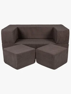 Meowbaby Play Aesthetic Cube  Bygbar Sofa, Brun