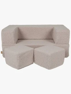 Meowbaby Play Bearly Cube  Bygbar Sofa, Lysegrå