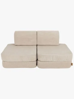 Meowbaby Play Pocket Bygbar Sofa Basic Slimcord 120x60, Ecru