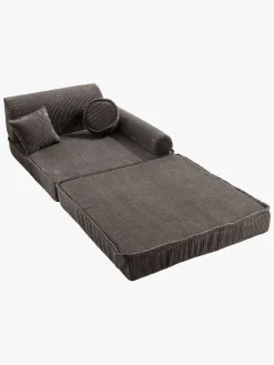 Meowbaby Play Premium Bygbar Sofa Kraftig Fløjl 80x50, Brun