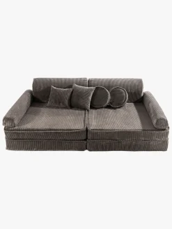 Meowbaby Play Premium Bygbar Sofa Kraftig Fløjl 80x50, Brun