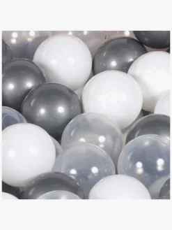 Meowbaby Rund Boldbassin Velour 30x90, Blågrå