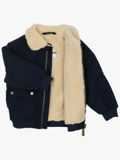 Mikk-Line Manchesterjakke med Teddyfor, Blue Nights