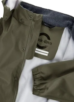 Mikk-Line Regnsæt med Seler, Dusty Olive