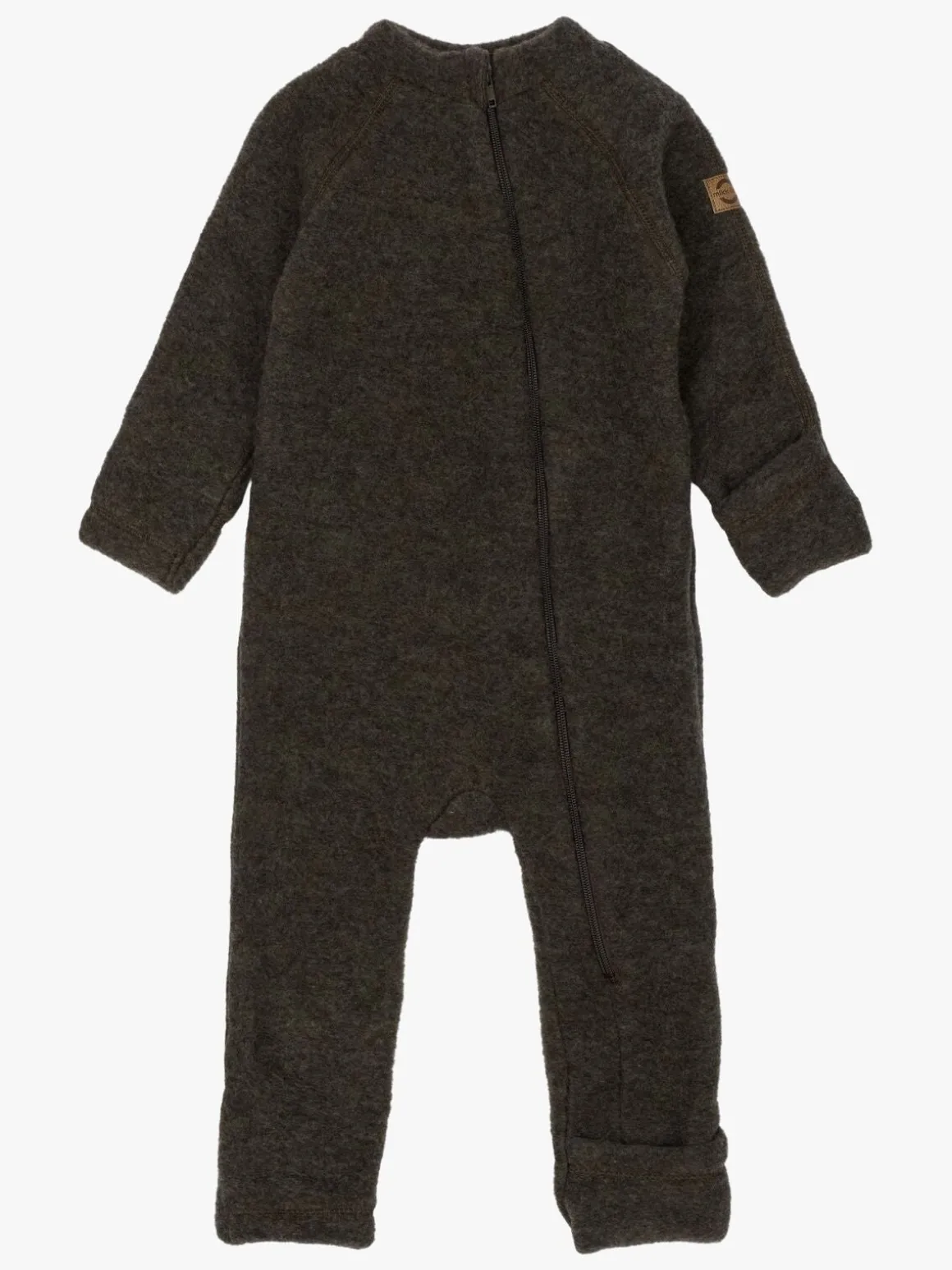 Mikk-Line Ulddragt Merino, Dark Brown Melange