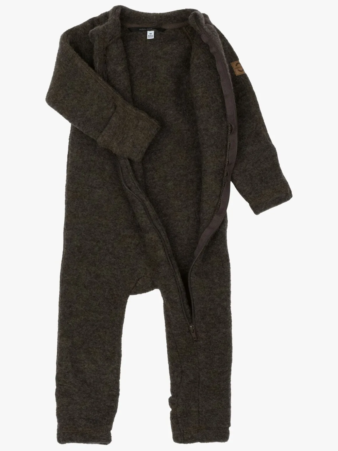 Mikk-Line Ulddragt Merino, Dark Brown Melange