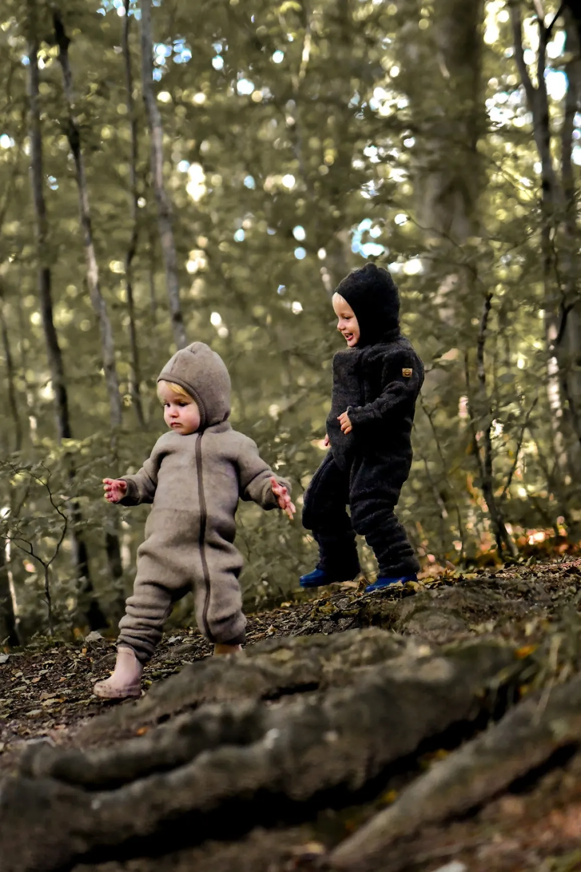 Mikk-Line Ulddragt Merino, Dark Brown Melange