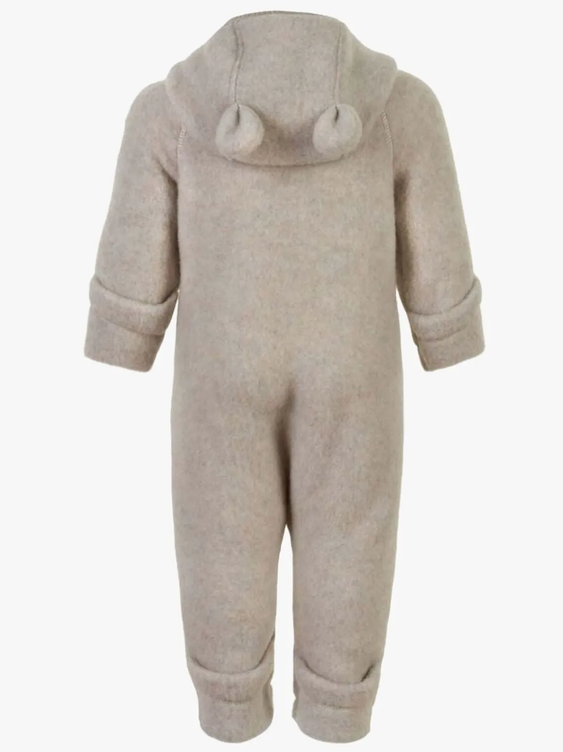 Mikk-Line Ulddragt Merinould med Ører, Melange Offwhite