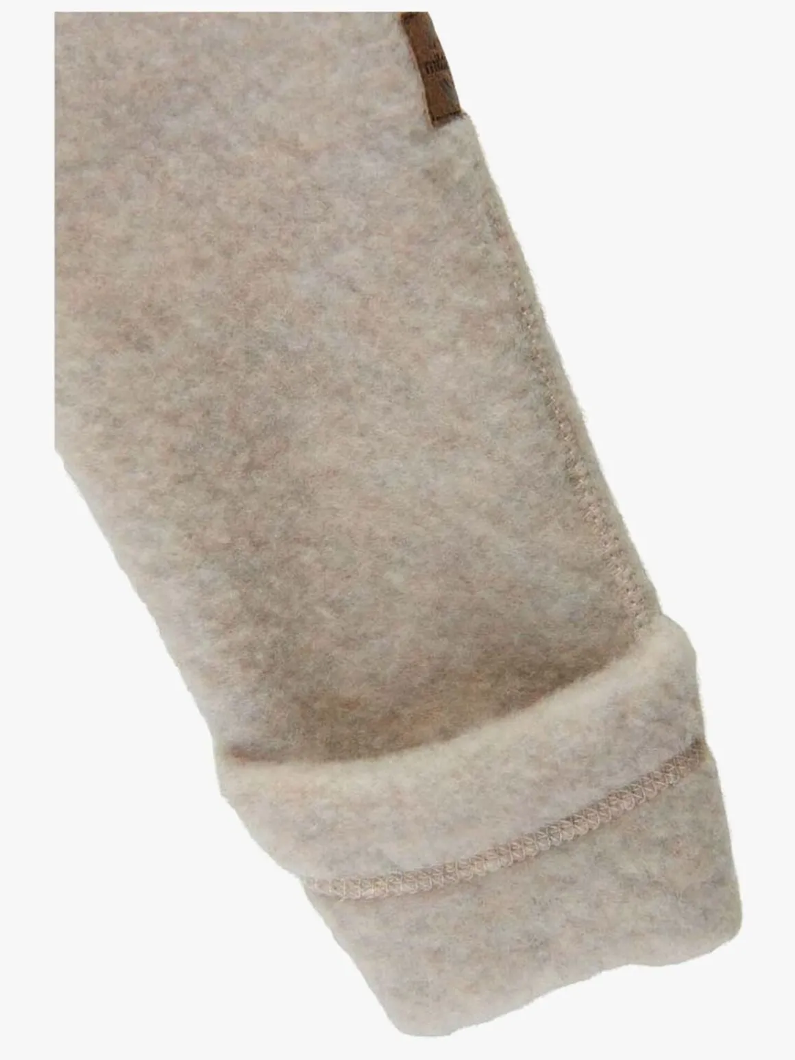 Mikk-Line Ulddragt Merinould med Ører, Melange Offwhite