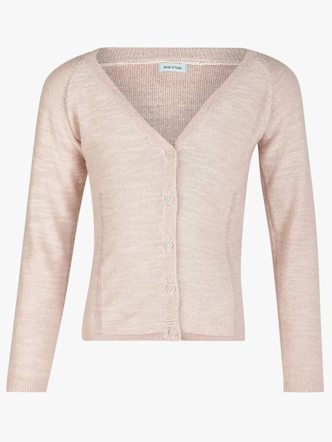 MINI A TURE Beline Cardigan, Pearl Blush