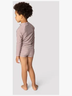 MINI A TURE Gani UV-trøje, Acorn Brown Stripes